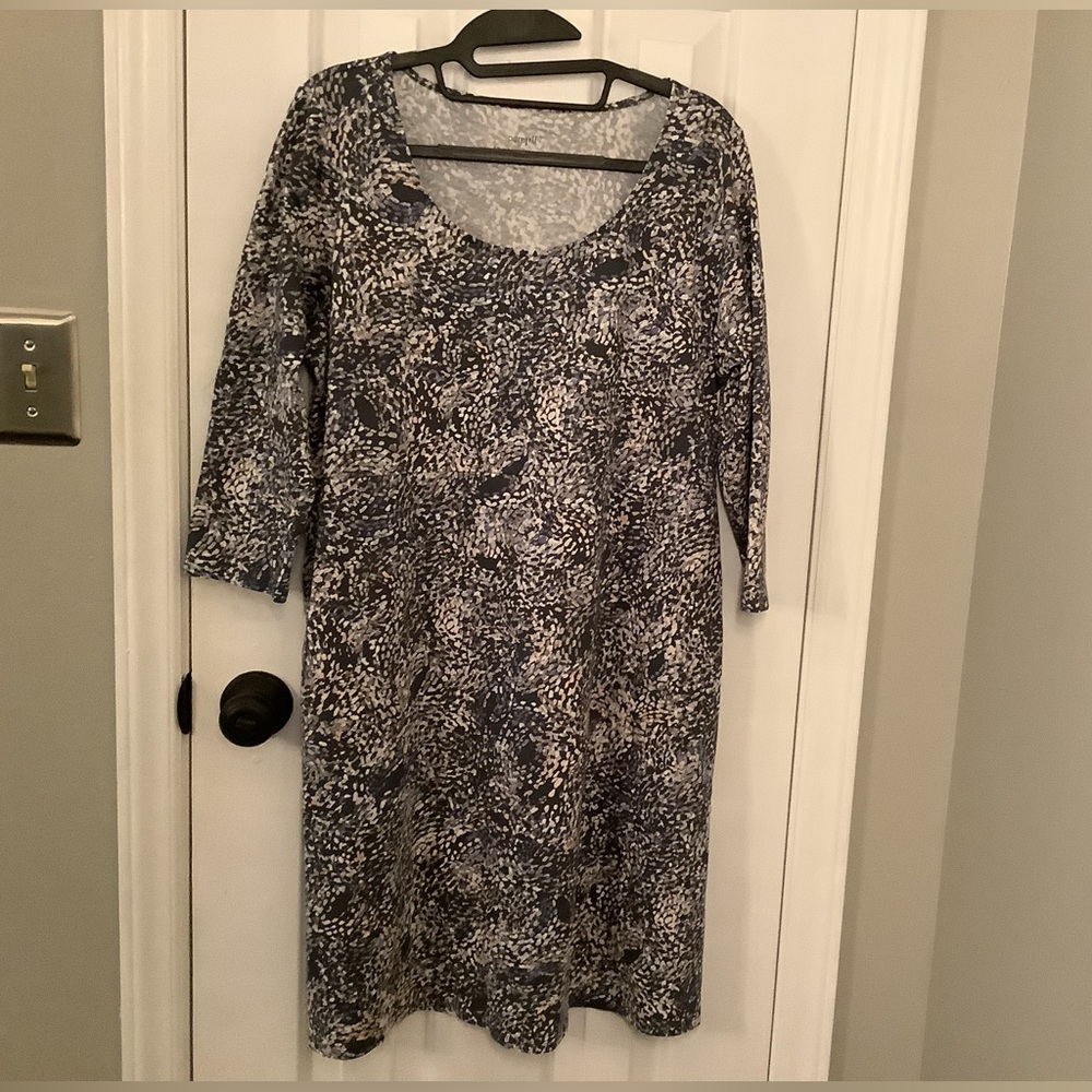 NWT Size M Petite J. Jill Pure Jill Printed A-Line Knit Dress